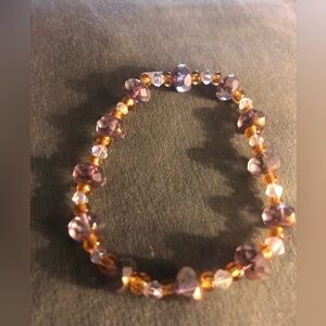 Elegant Gold Beaded Stretch Bracelet Made by Me- 143A $15 or $13 w/offer